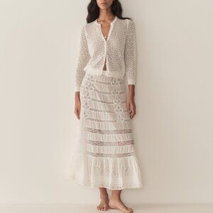 Doen White Lace Cardigan